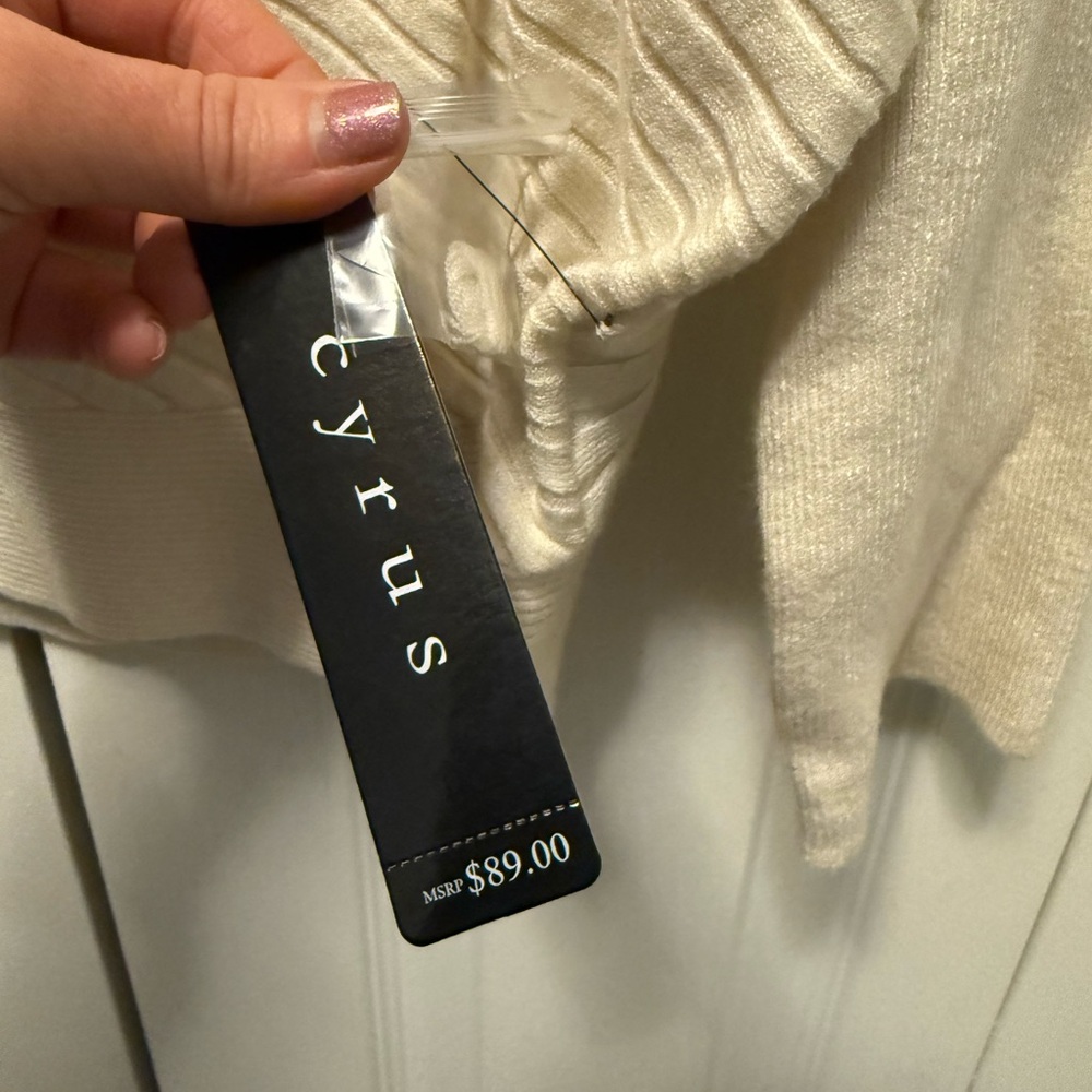 Cyrus Ivory Ribbed Knit Top - Picture 5 of 5